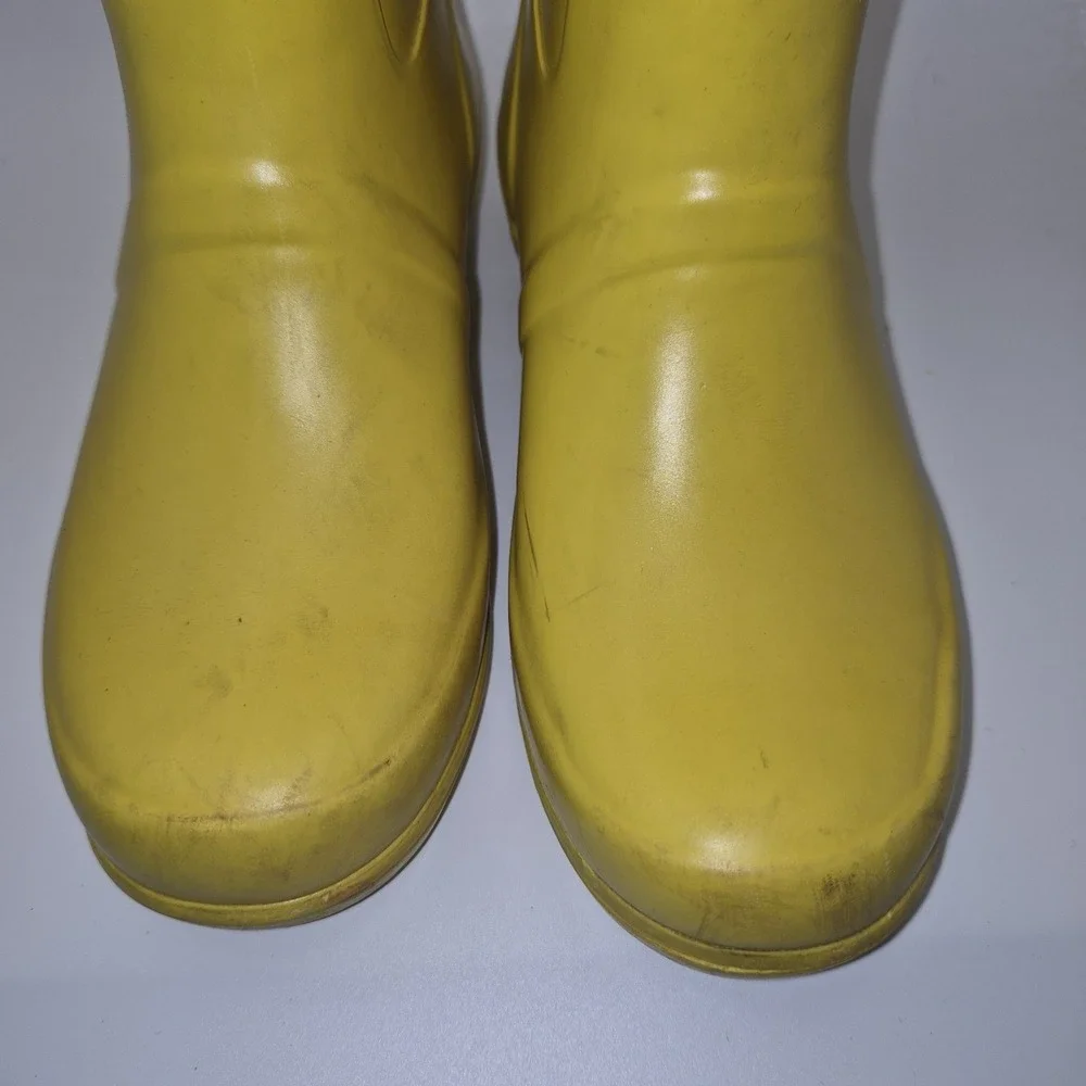 Polo Ralph Lauren Yellow Rain Boots Kids‎ Blue Pony Rubber Buckle Boots Youth